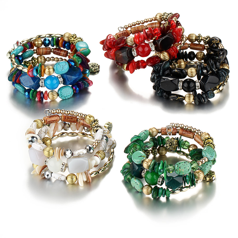 Boho Beads Charm Bracelets