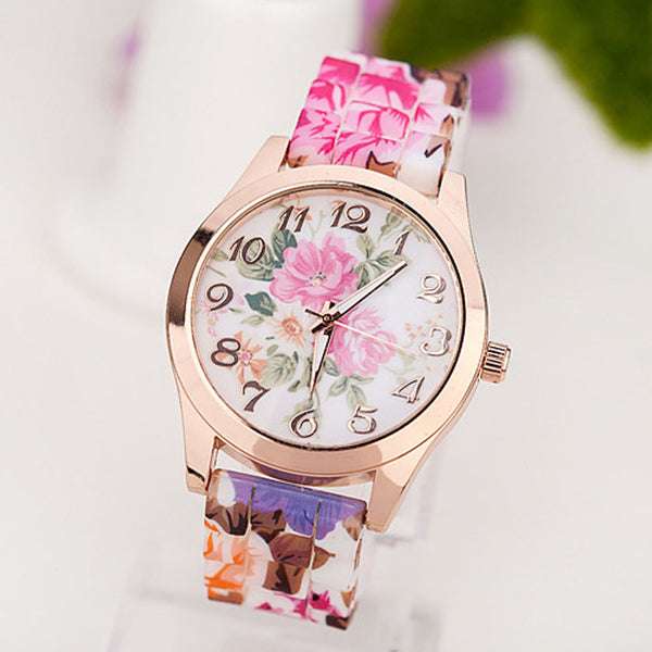Rose Flower Print Watches