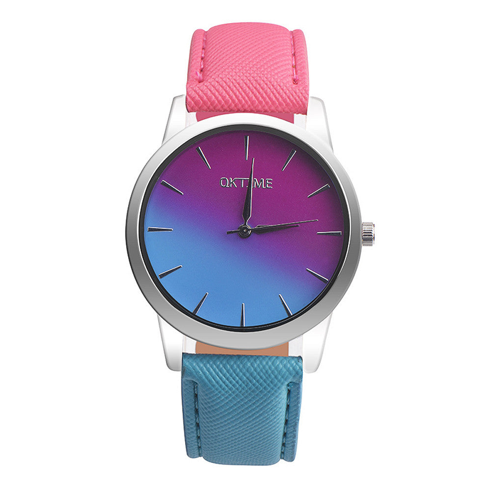 Rainbow Design Leather Watches