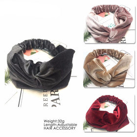 Velvet Cross Headband