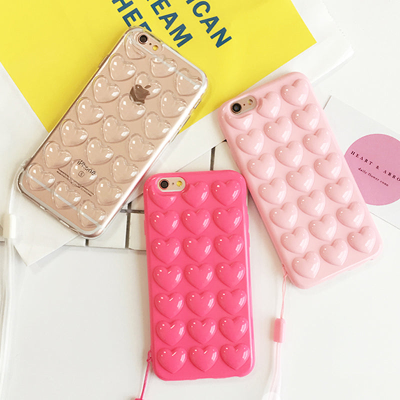 3D Hearts Case Case