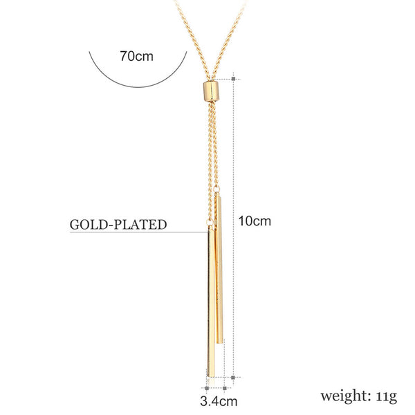Gold Long Strip Pendants