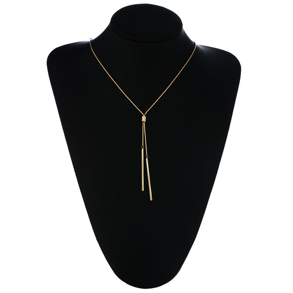 Gold Long Strip Pendants