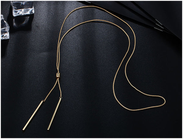 Gold Long Strip Pendants