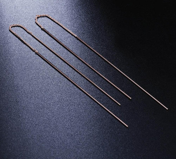 Ear Line Rose Gold Stud Earrings