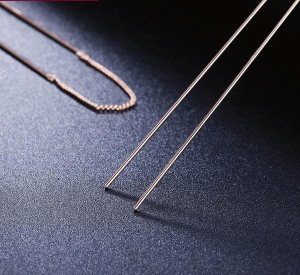 Ear Line Rose Gold Stud Earrings