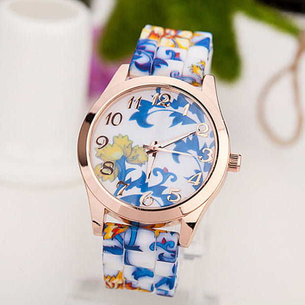Rose Flower Print Watches