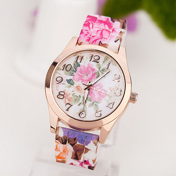 Rose Flower Print Watches