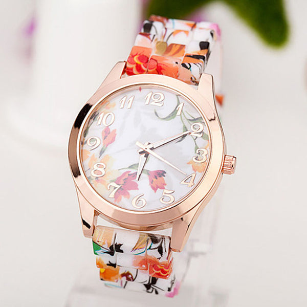 Rose Flower Print Watches