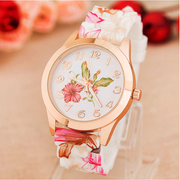 Rose Flower Print Watches