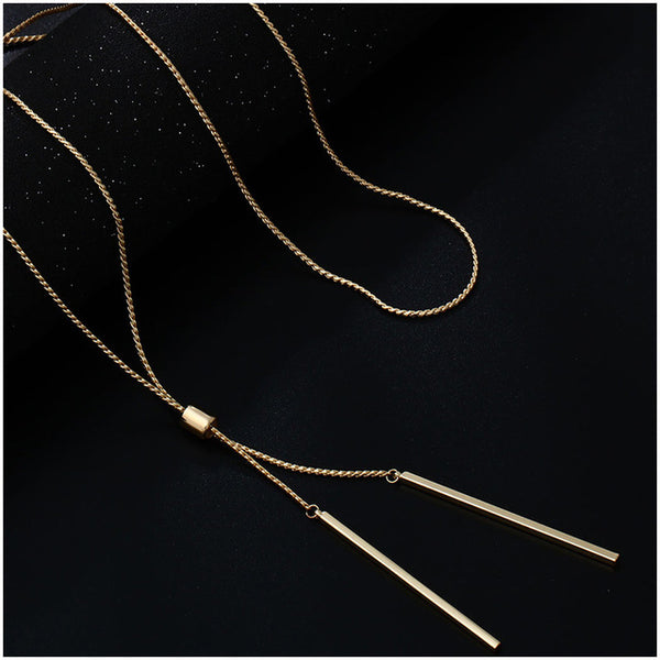 Gold Long Strip Pendants